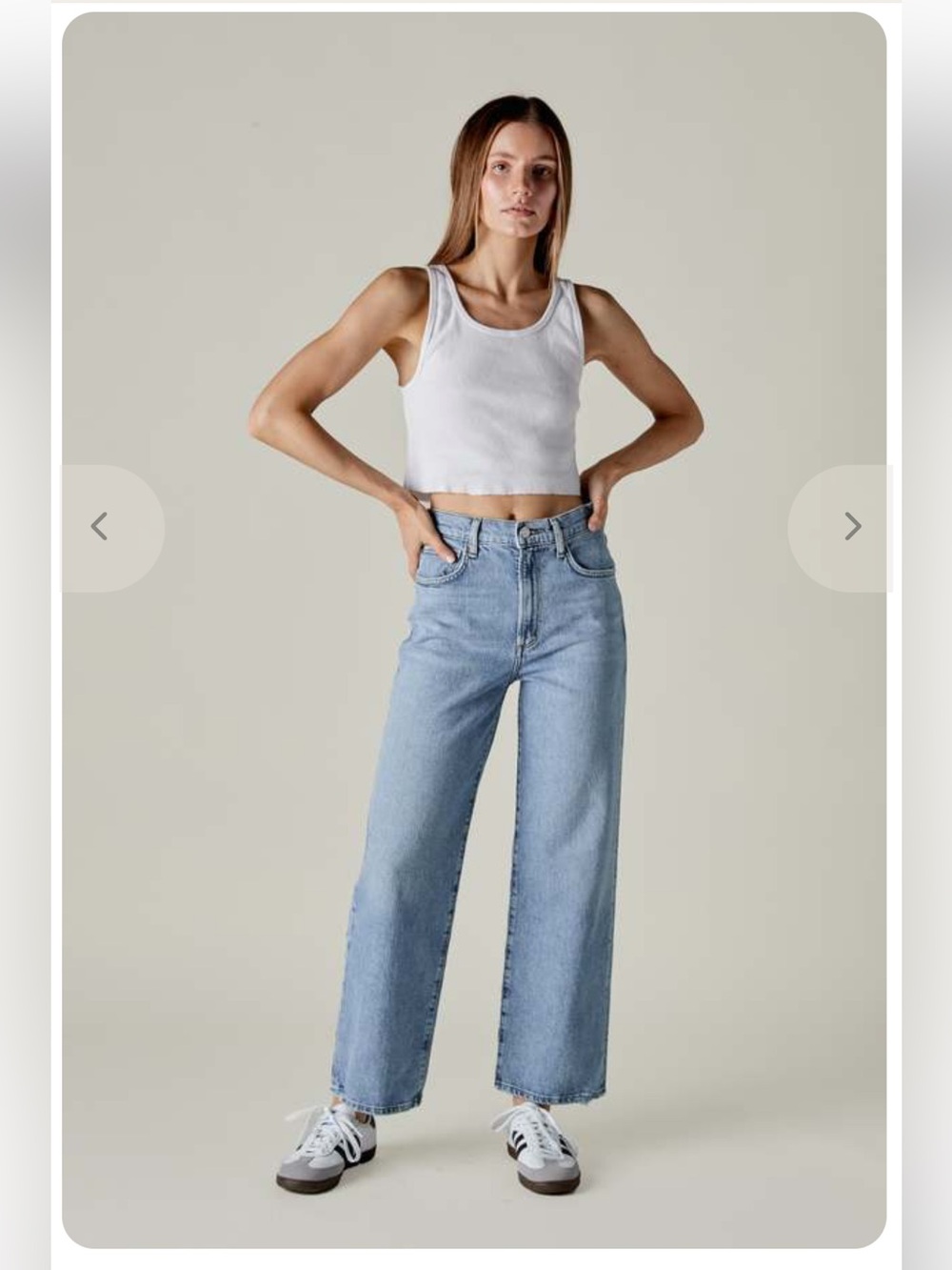AGOLDE HARPER CROP JEAN - BLUE